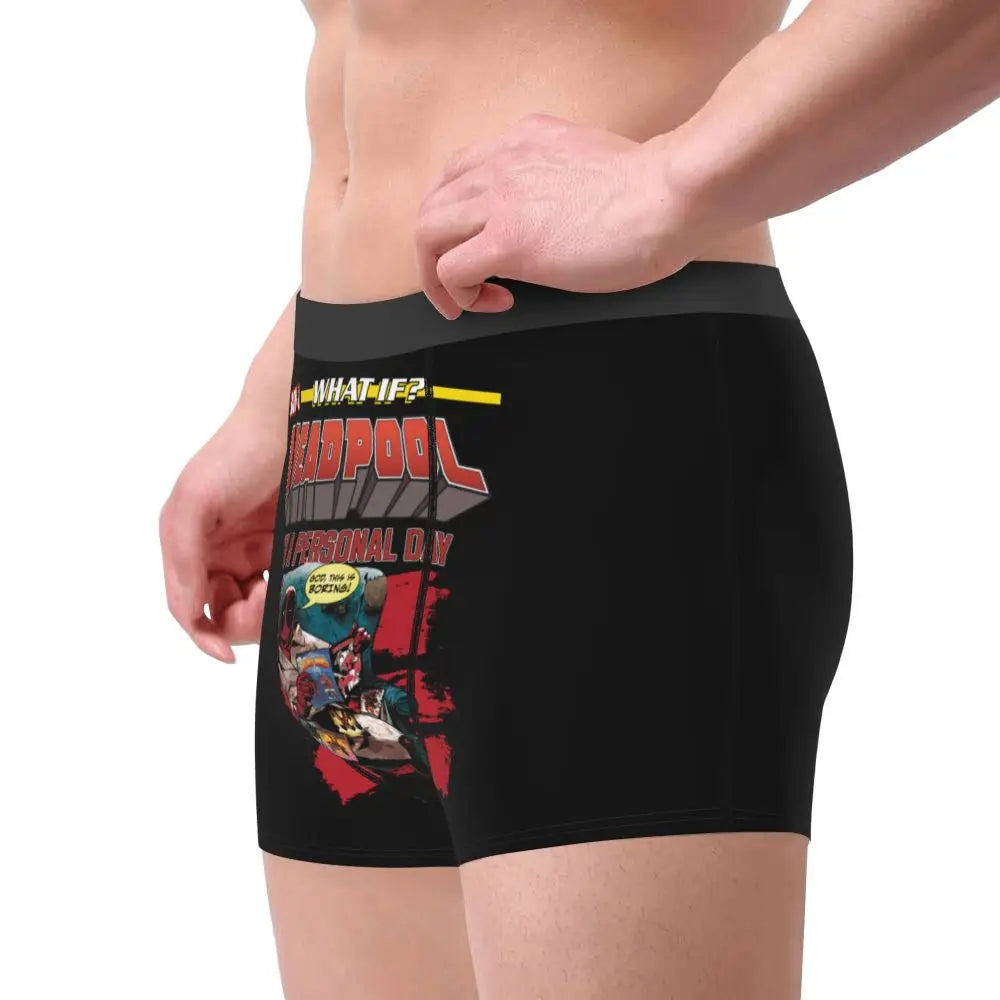 Deadpool Boxer Shorts for Men - Lycra Polyester Blend