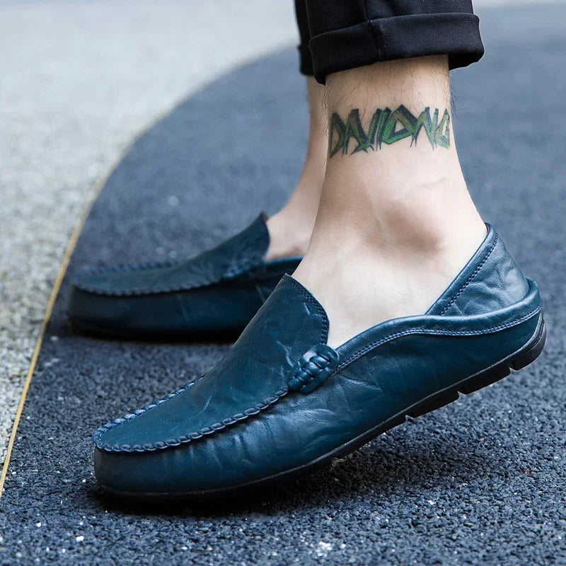 Men Shoes Casual Leather Mens Loafers Moccasins Designer Slip on Boat Shoes High Quality Chaussure Homme