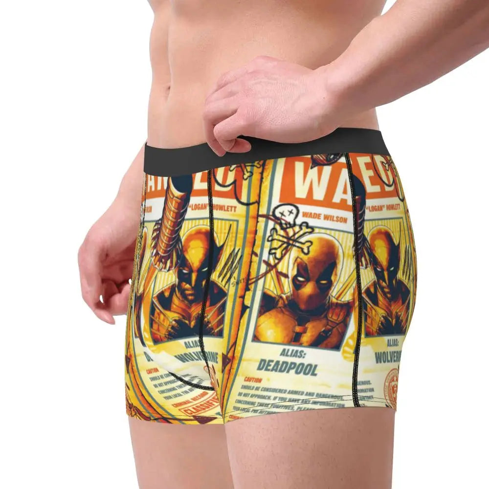 Deadpool Boxer Shorts for Men - Lycra Polyester Blend