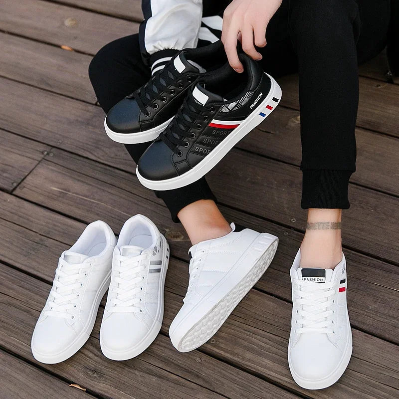 2026 Men's Casual Lace-Up Sneakers in White