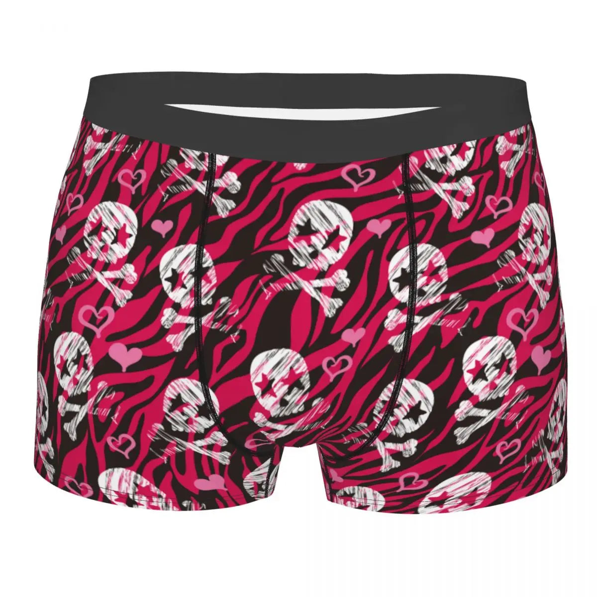 Zebra Star Skull Print Boxer Shorts for Men