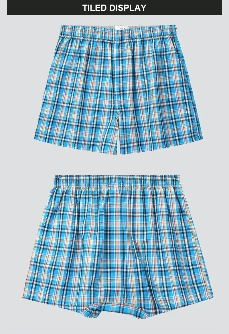 Cotton Classic Checkered Boxer Shorts by FARDLY