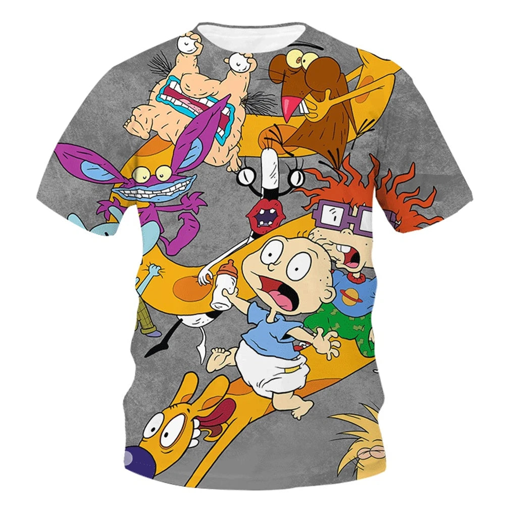 3D Printed Anime Character T-Shirt for Summer