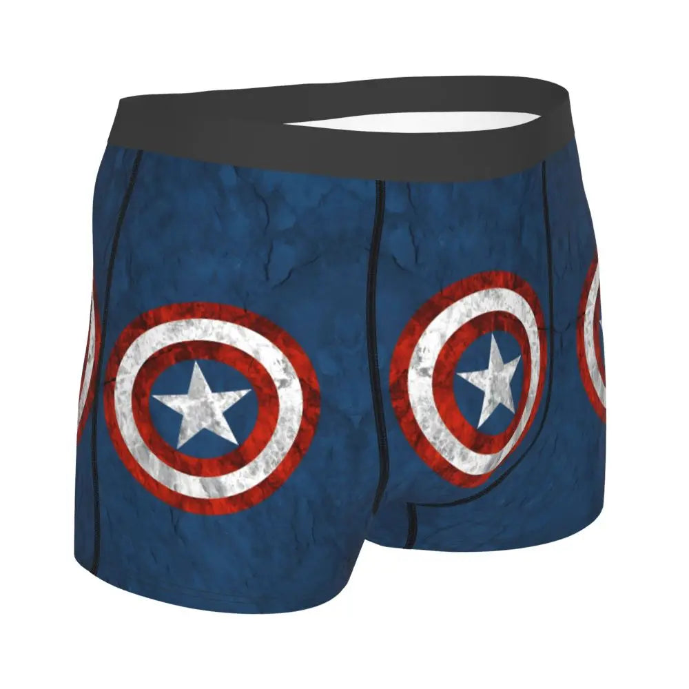 Captain America Comics Design Boxer Shorts for Men by MINISO
