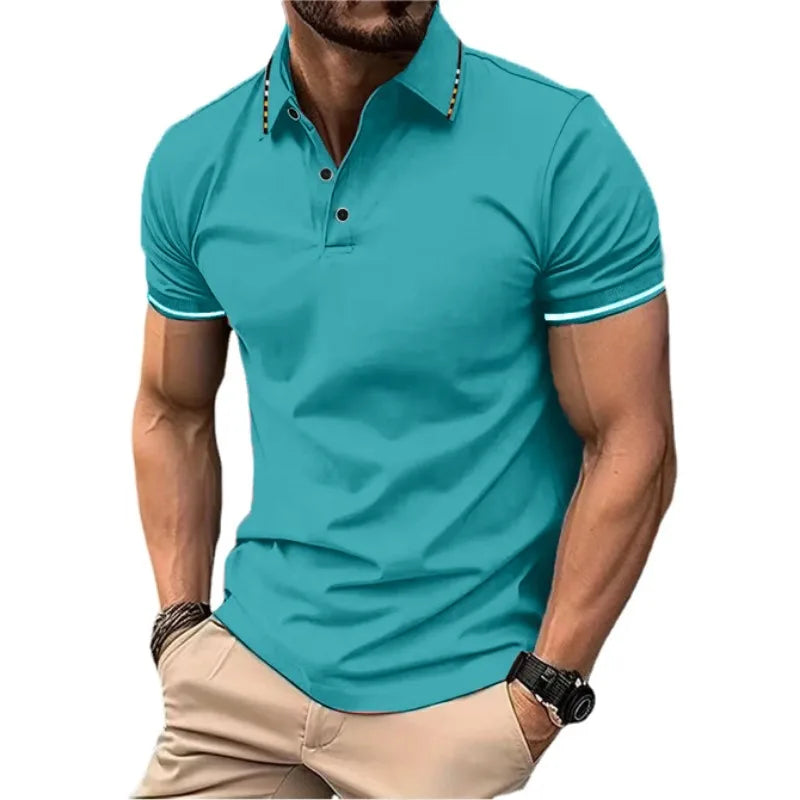 Men's Short Sleeve Polo Shirt Lightweight Polyester