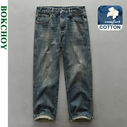 Casual Cotton Straight Jeans for Men AG2105