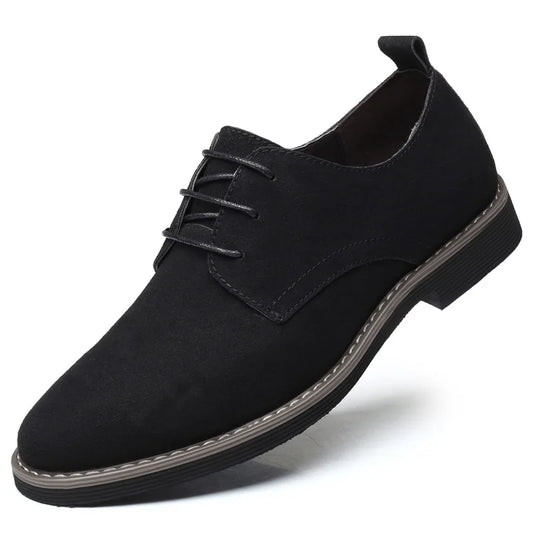 Men's Casual Dress Shoes in Black Oxford Fabric