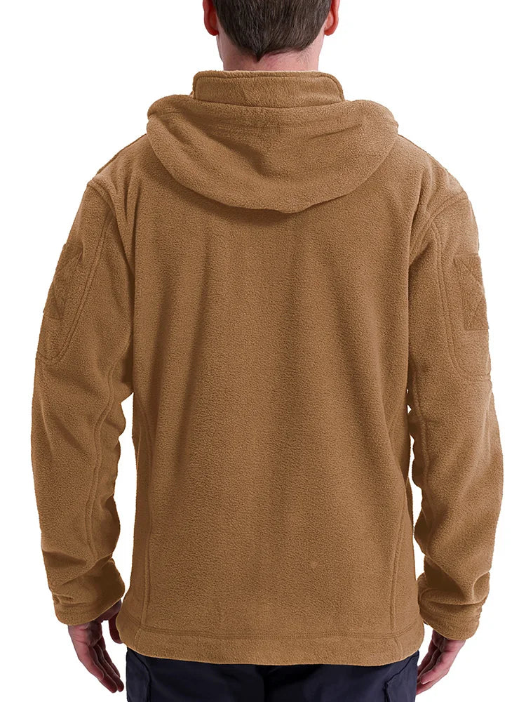 Men's Tactical Fleece Jacket Winter Zip Military Hoodies