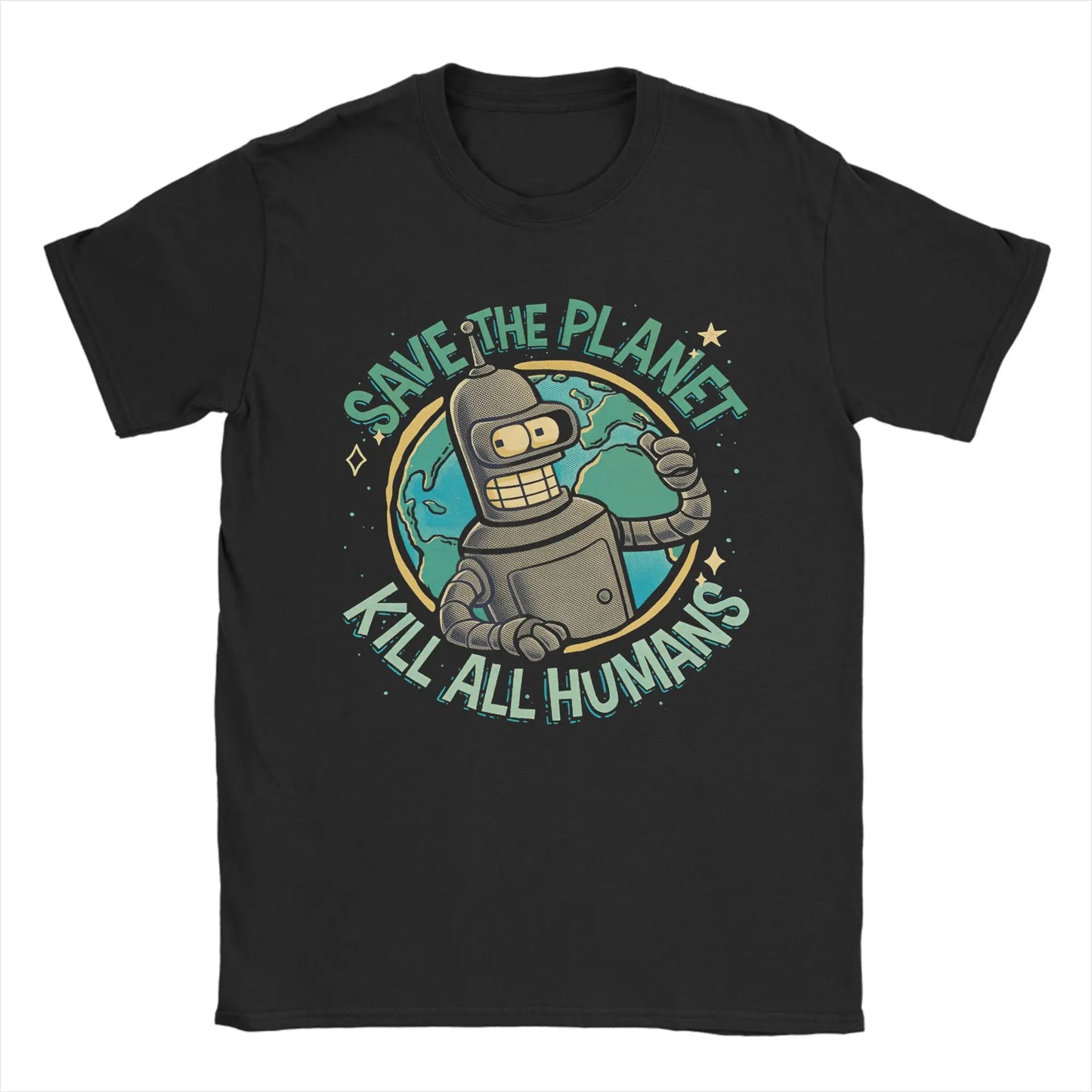 Futuramas Save the Planet Cotton T-Shirt for Men
