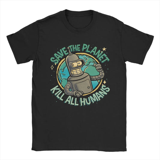 Futuramas Save the Planet Cotton T-Shirt for Men
