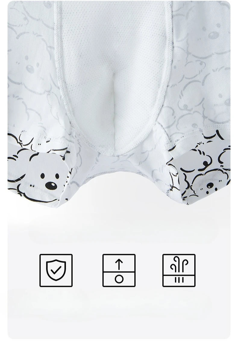 4Pack Mens + Boys Underwear Cotton Boxer Briefs Moisture Wicking