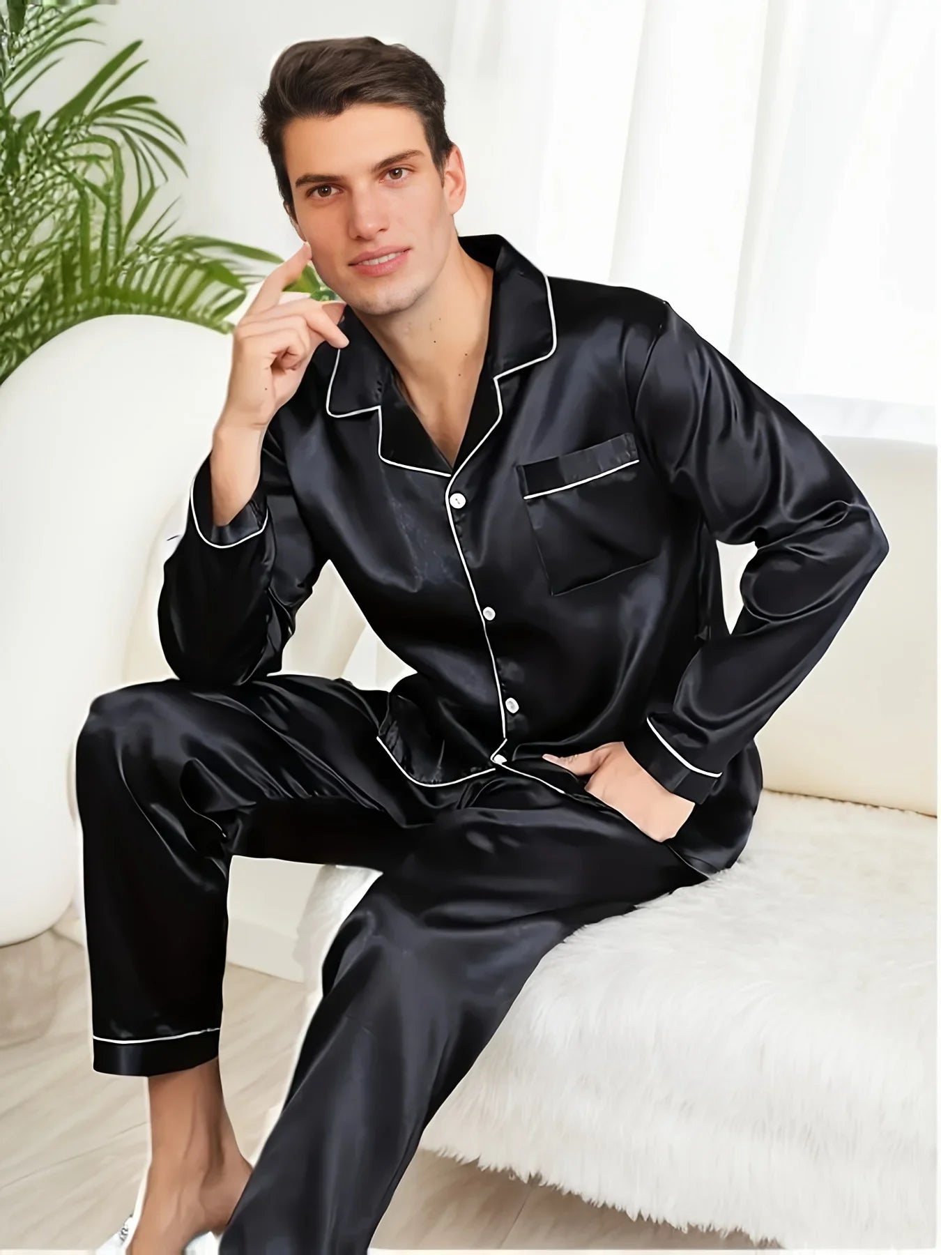 Men's Microfiber Pajama Set for Comfortable Sleep