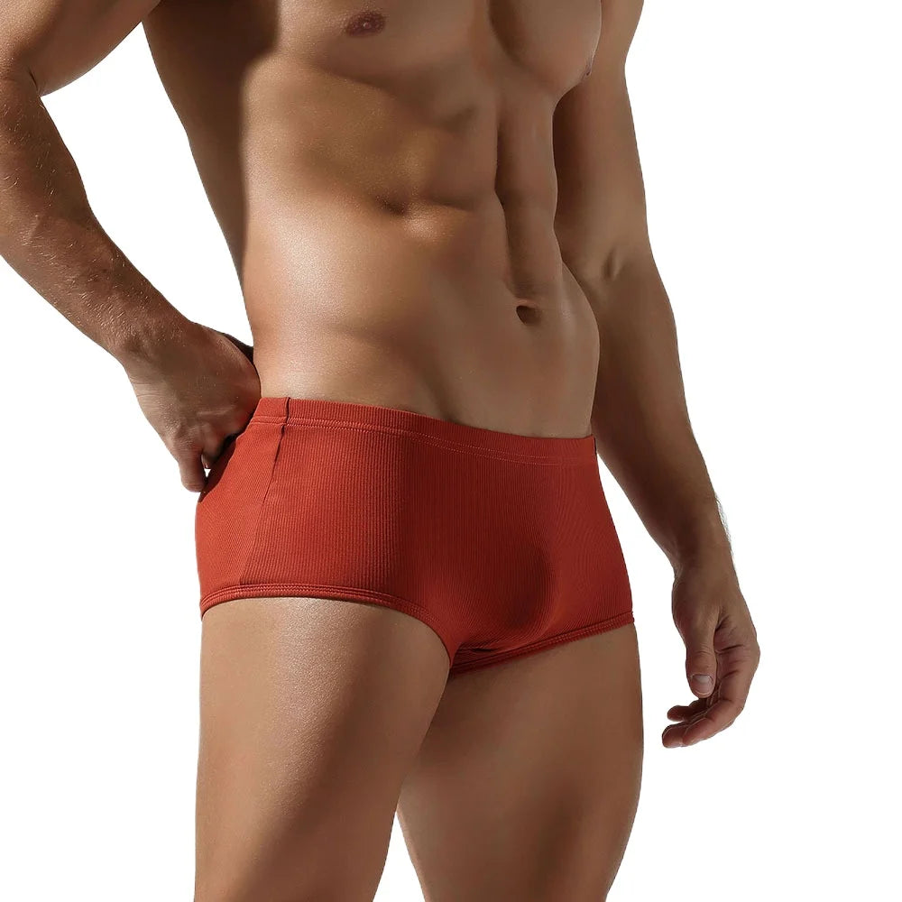 Men's Seamless Boxer Shorts Breathable Underwear