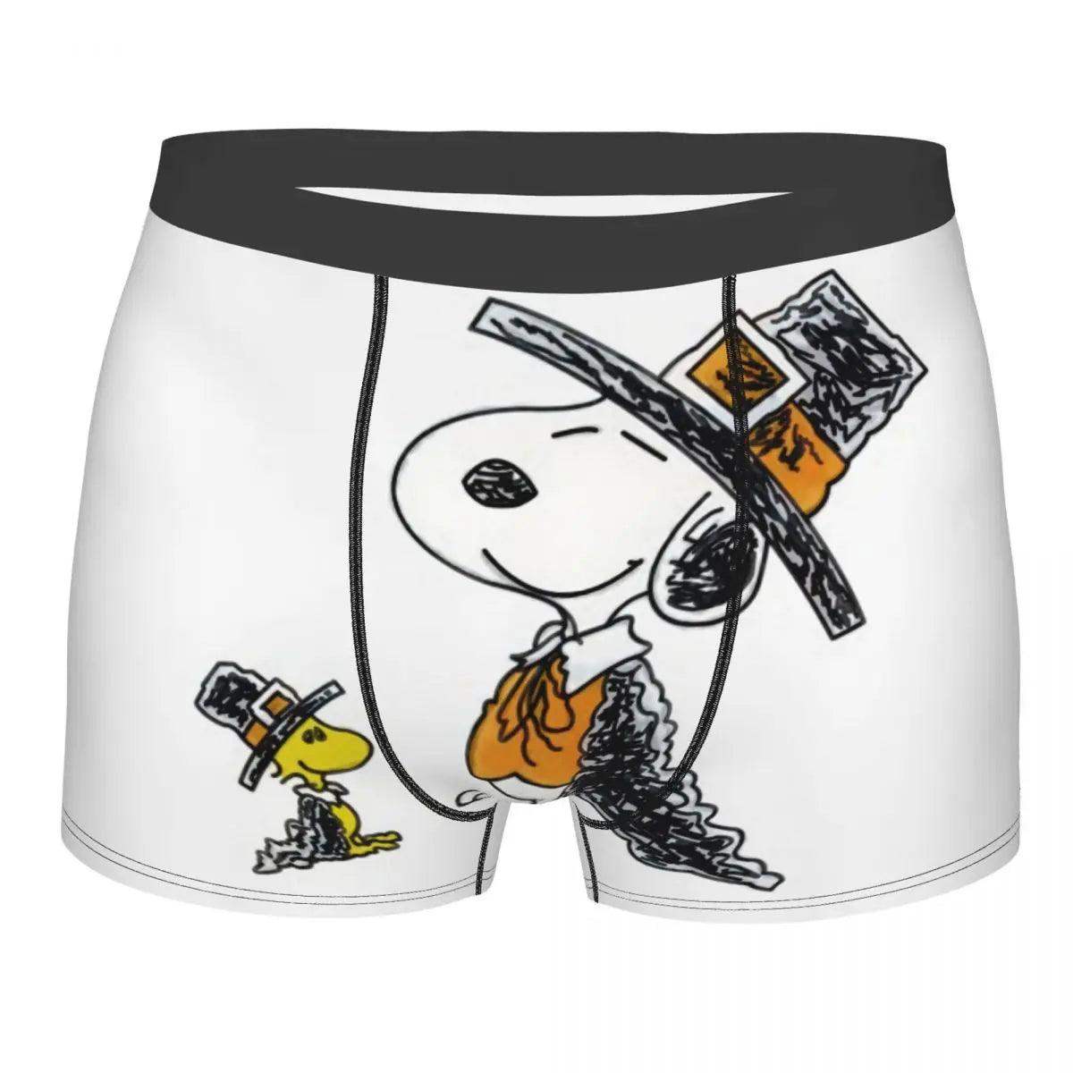 Snoopy Boxer Briefs for Men - Giggle Print Polyester Blend