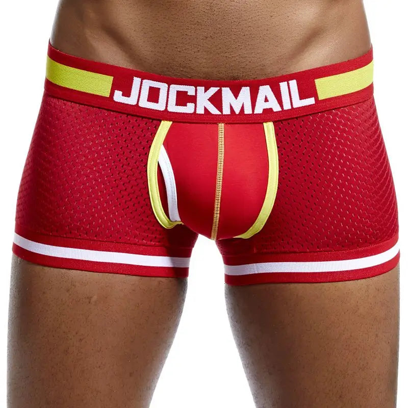 Men's Breathable Mesh Boxer Shorts for Sports Fitness