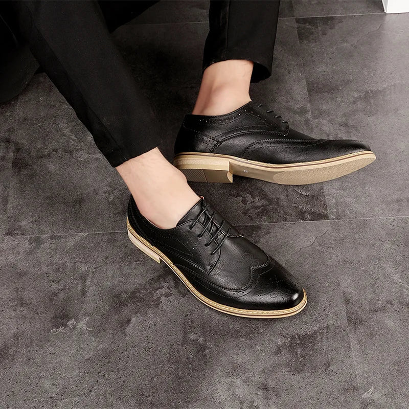 Mens Oxford Shoes for Wedding in Split Leather