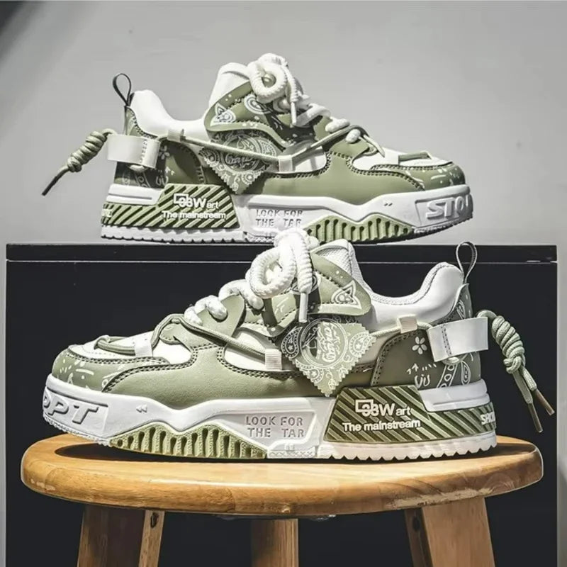 Breathable Vulcanized Men Sneakers for Outdoor Casual Use