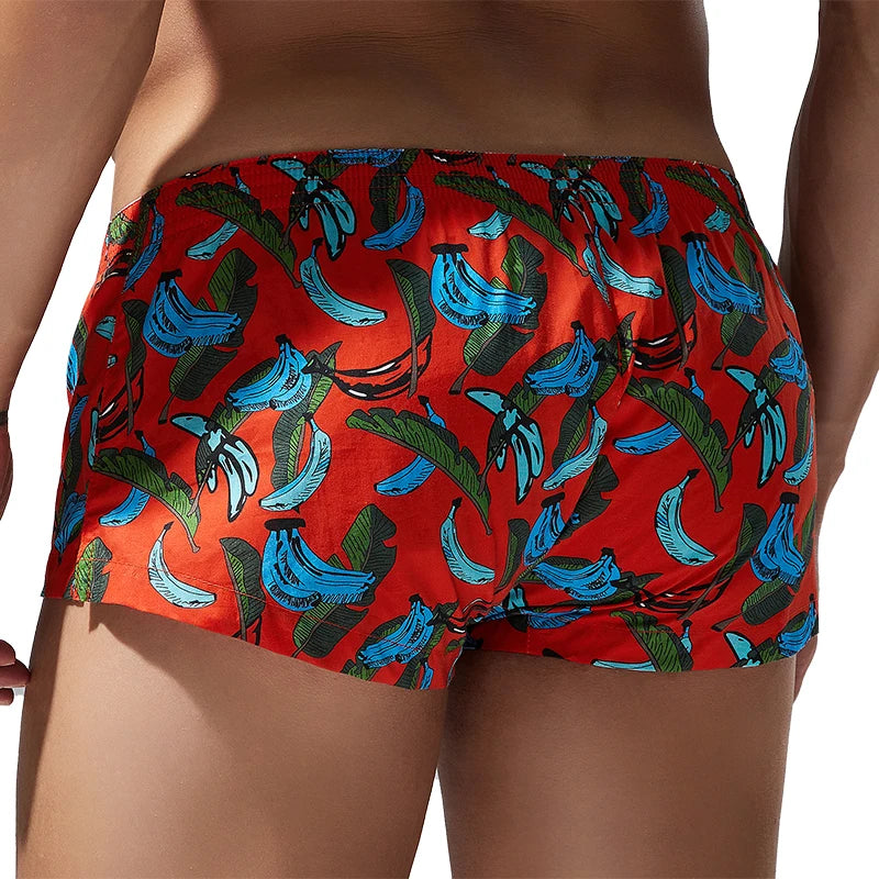 Cotton Boxer Briefs for Men with Banana Pattern