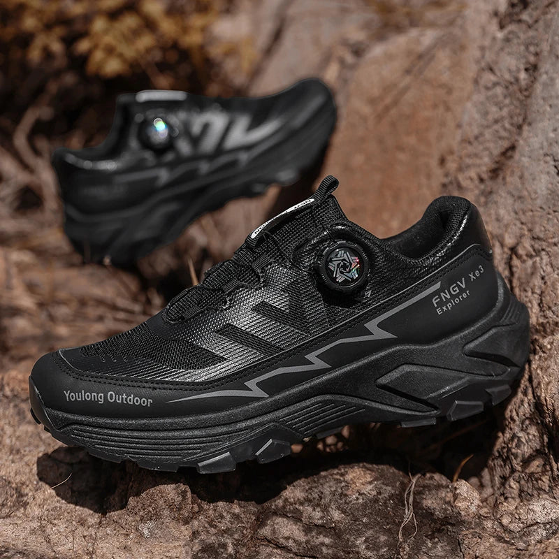 Men's Casual Outdoor Sneakers with Shock-Absorbing Sole