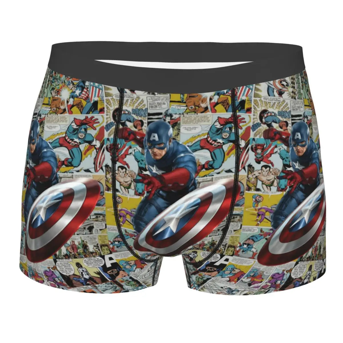 Captain America Comics Design Boxer Shorts for Men by MINISO