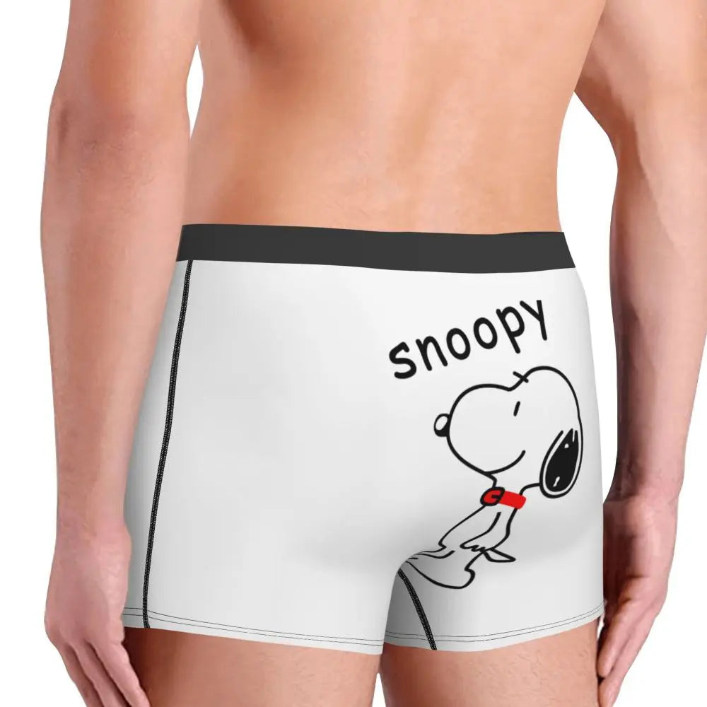 Snoopy Boxer Briefs for Men - Giggle Print Polyester Blend