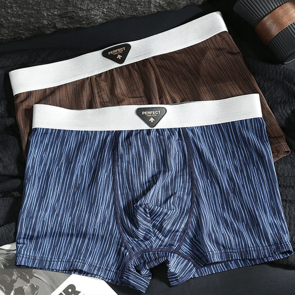 Men's Boxer Briefs Moisture-Wicking Polyester Spandex