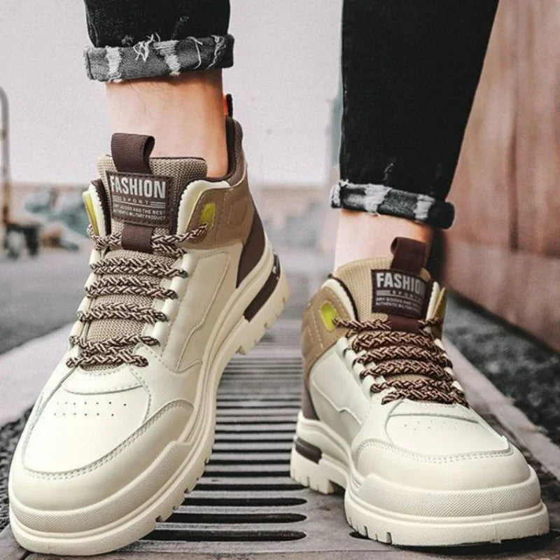 Men's High Top Lace-Up Casual Sneakers