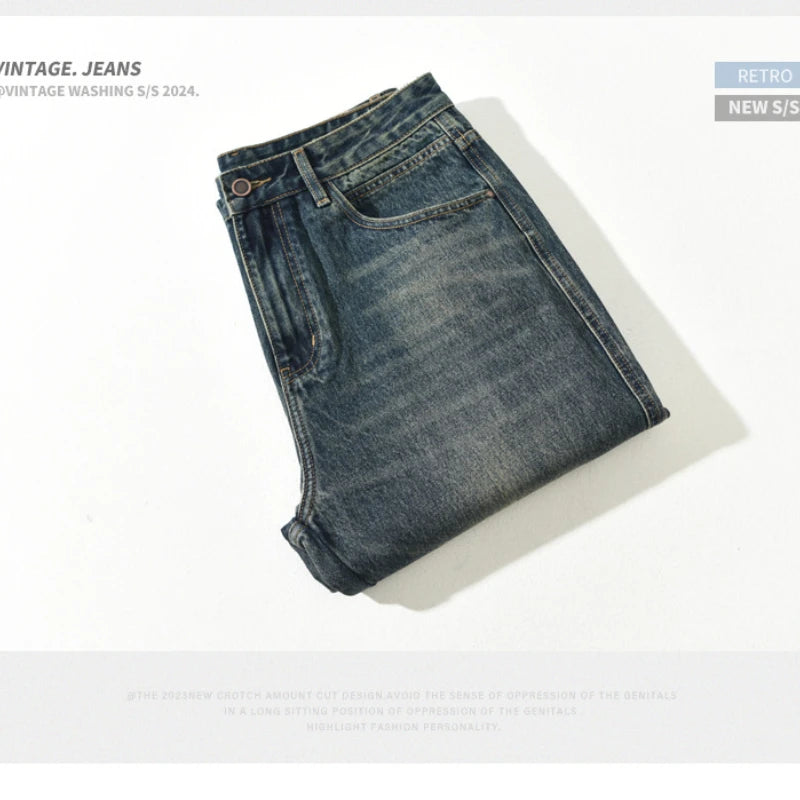 Casual Cotton Straight Jeans for Men AG2105