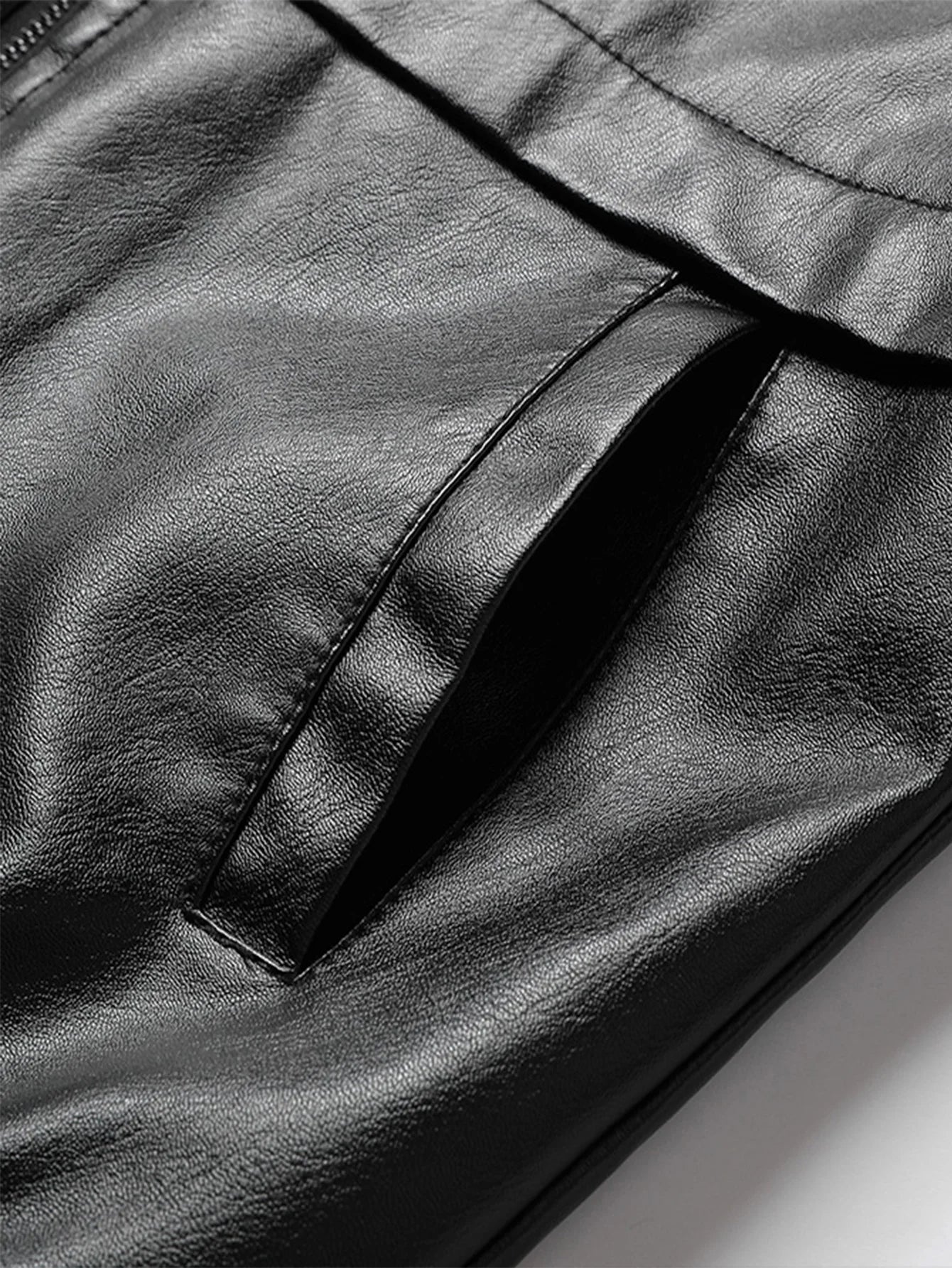 Men's Bomber Jacket Casual Long Sleeve Zip-Up Collar with Pockets Outerwear