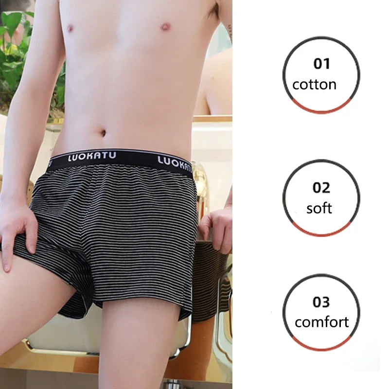 Men's Cotton Boxer Shorts Comfortable Summer Wear