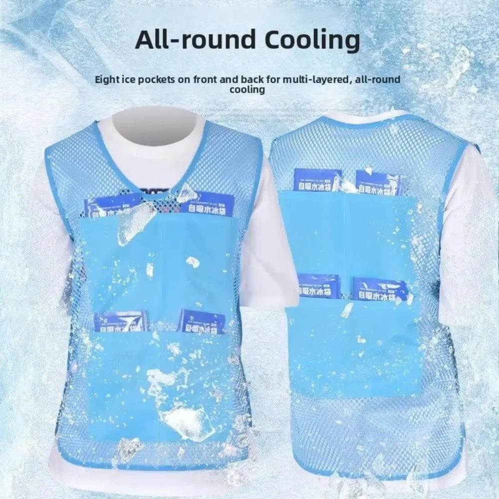 Cooling Vest with Ice Packs for Heatstroke Prevention