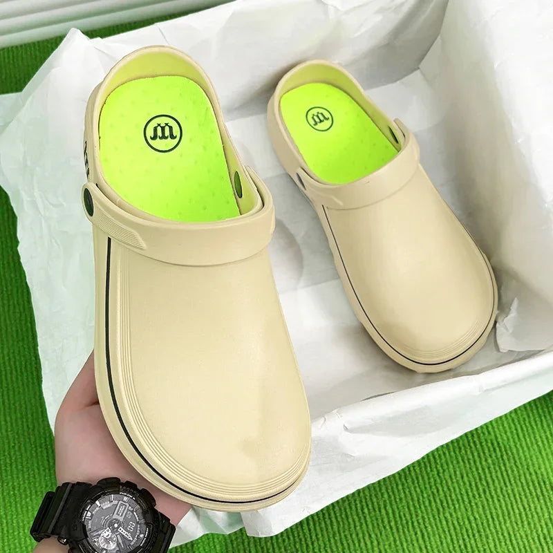JKPUDUN Fashion Men Sandals Waterproof Garden Clogs