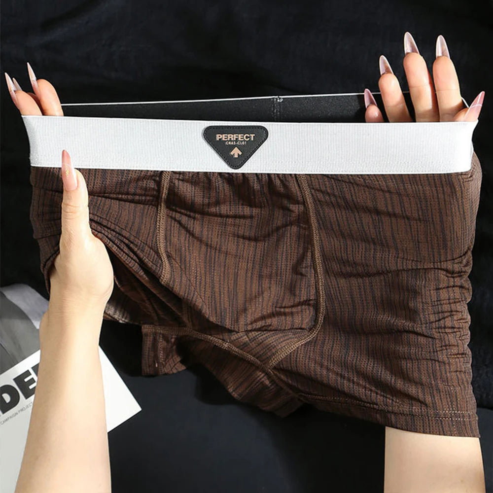 Men's Boxer Briefs Moisture-Wicking Polyester Spandex