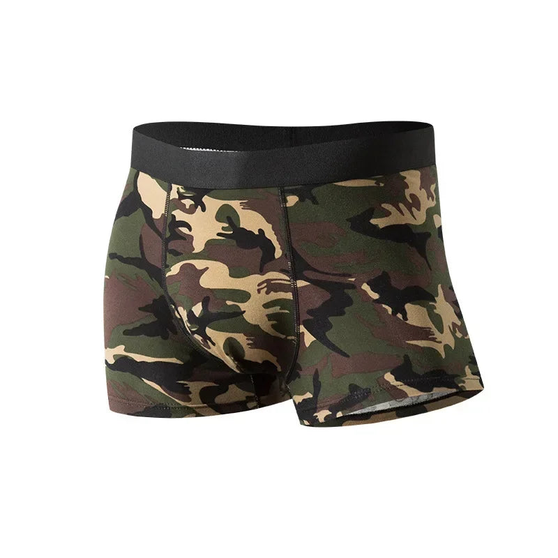 Camouflage Cotton Boxer Shorts by MOONBIFFY