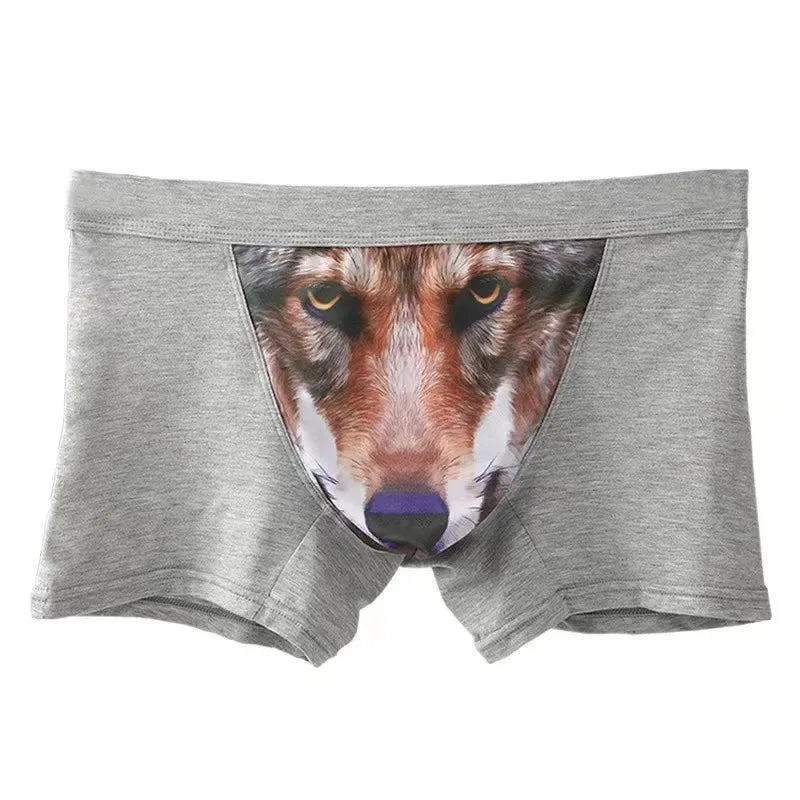 Men's Boxer Briefs Modal Wolf Print
