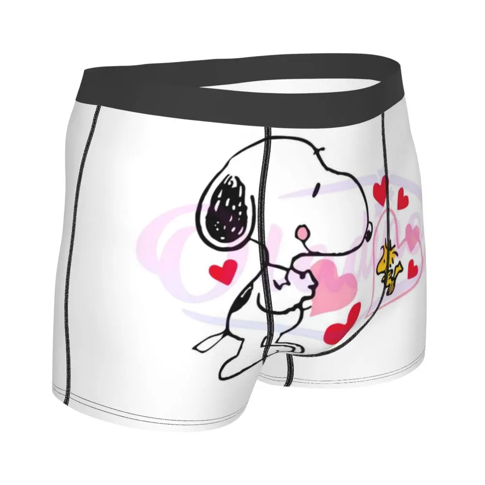 Snoopy Boxer Briefs for Men - Giggle Print Polyester Blend