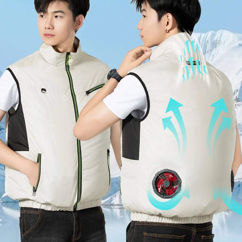Cooling Vest Breathable Fan Vest Sleeveless Workwear