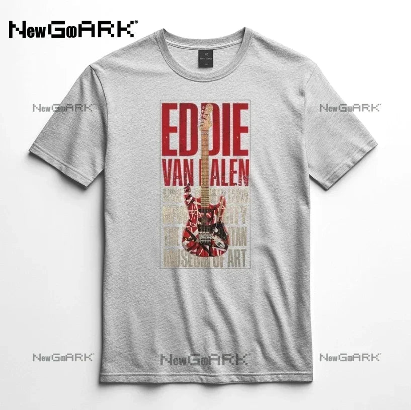 Mens T-shirt Eddie Van Halen Graphic Printe Cotton Casual Unisex Streetwear Mens Clothing Breathable Tops Vintage Fashion Tshirt