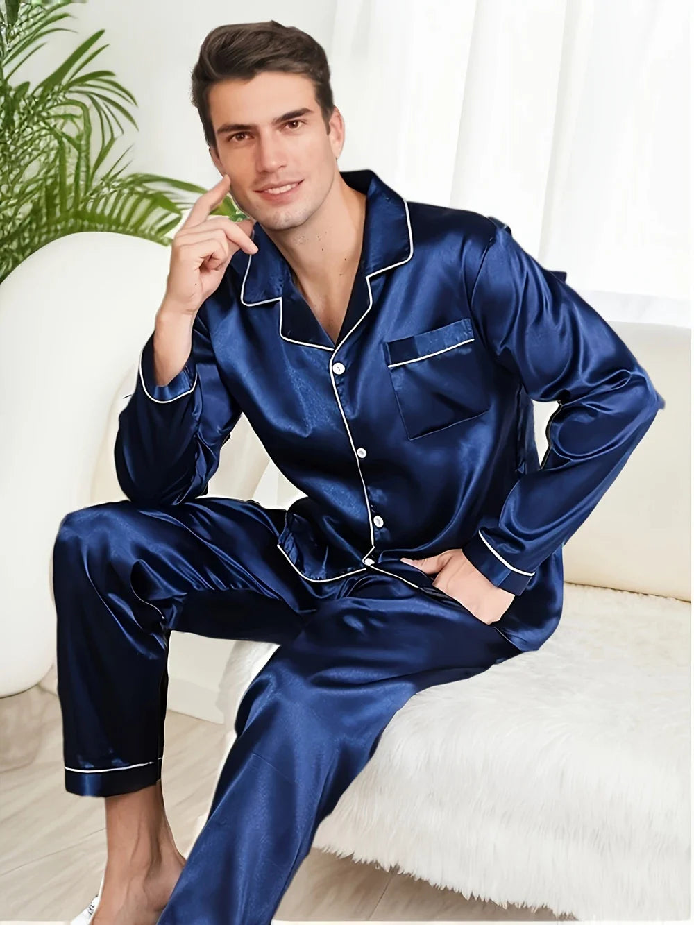 Men's Microfiber Pajama Set for Comfortable Sleep