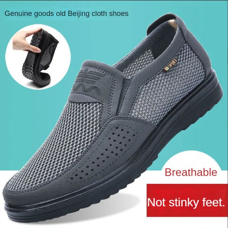 Men's Casual Sneakers with Breathable Mesh and Chunky Sole