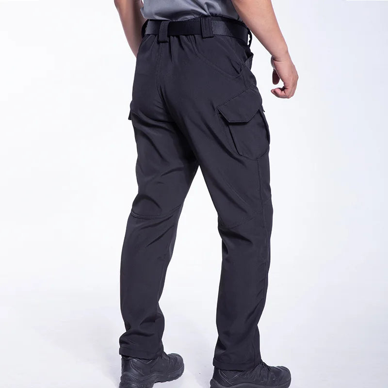 Men's Tactical Cargo Pants Waterproof Fleece Lined Winter