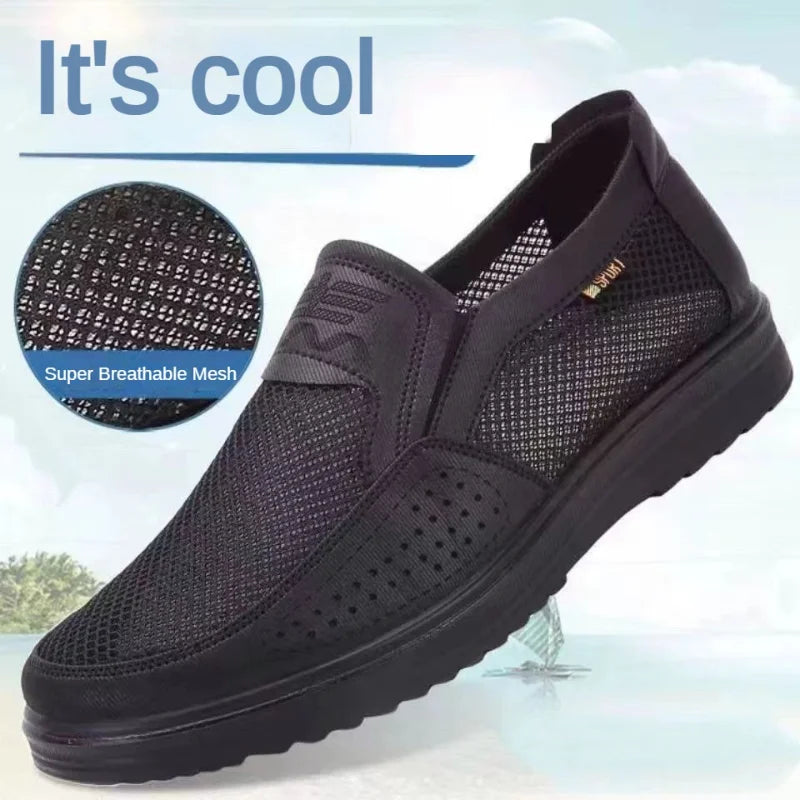 Men's Casual Sneakers with Breathable Mesh and Chunky Sole