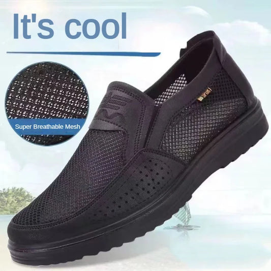 Men's Casual Sneakers with Breathable Mesh and Chunky Sole