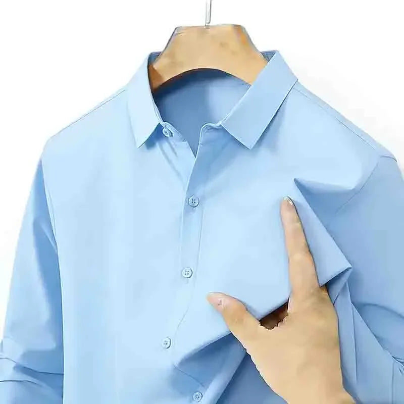 Men's Black Long Sleeve Button Down Dress Shirt