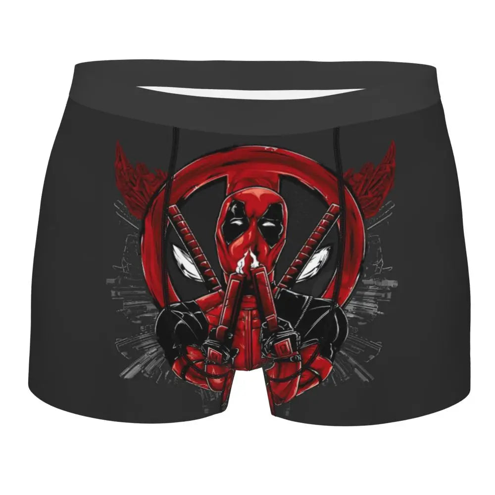 Deadpool Boxer Shorts for Men - Lycra Polyester Blend
