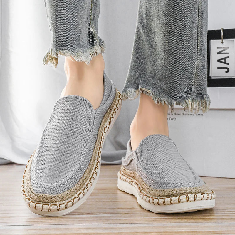 Men's Comfortable Canvas Slip-On Loafers for Daily Wear