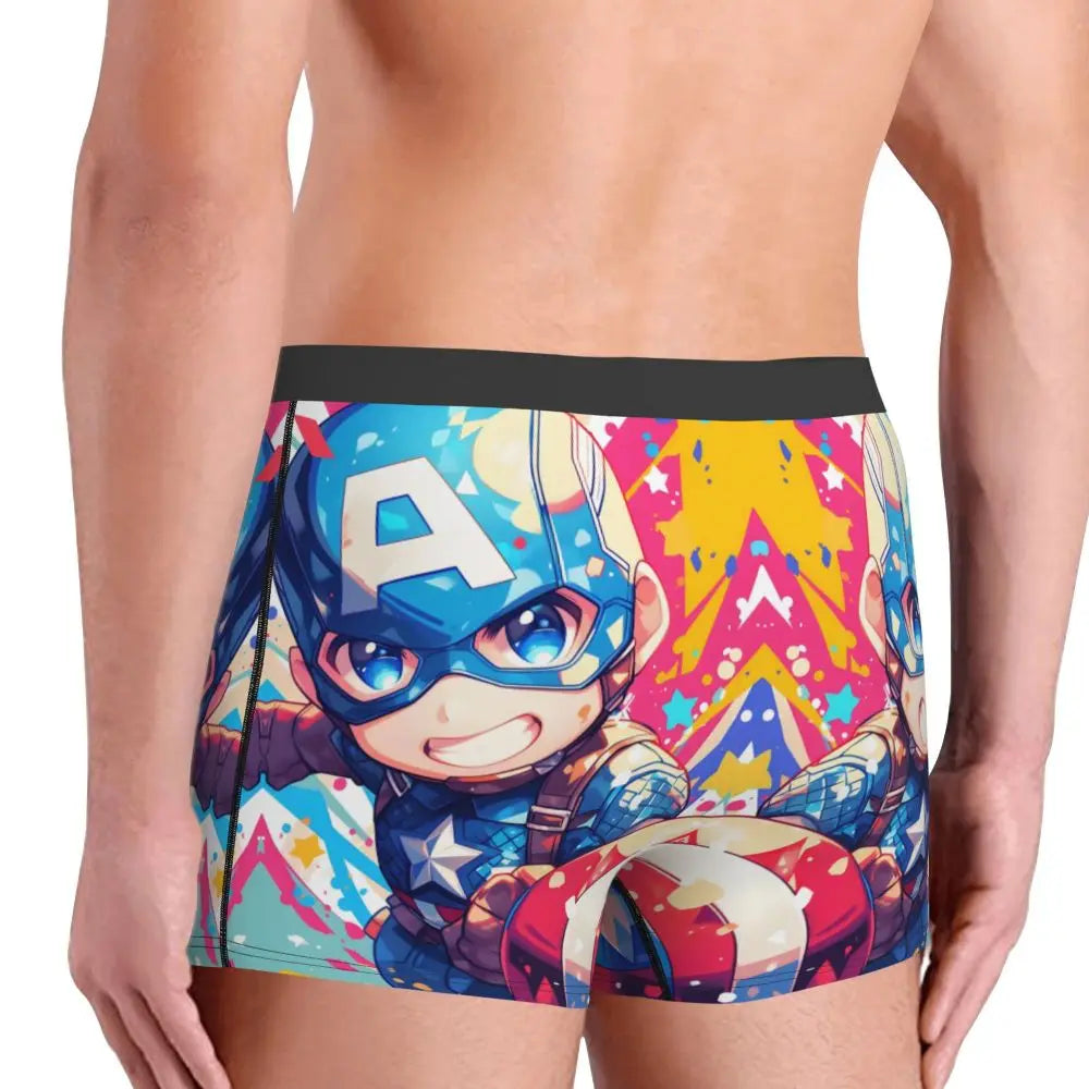 Captain America Comics Design Boxer Shorts for Men by MINISO