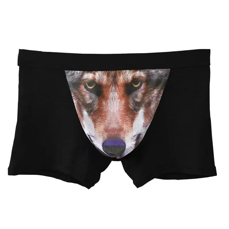 Men's Boxer Briefs Modal Wolf Print