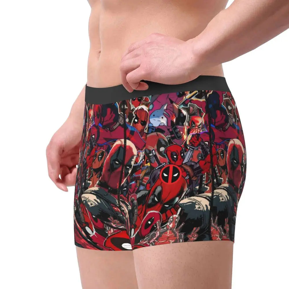 Deadpool Boxer Shorts for Men - Lycra Polyester Blend