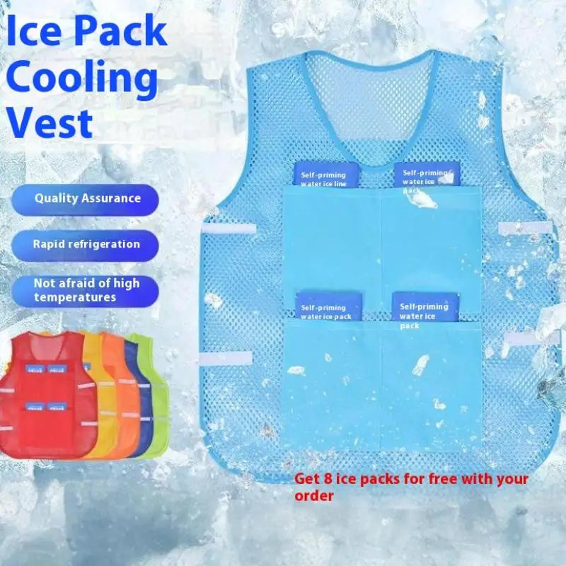 Summer Cooling Vest with Ice Bag Water Cooling System